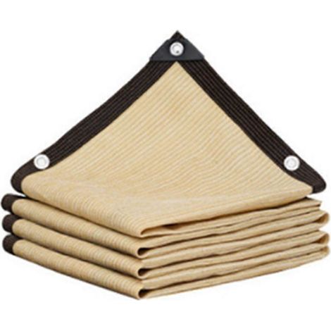 Filet d'ombrage beige, protection UV, abri pour plantes, parasol d'extérieur, maille, parasol 2x2m (1/5)