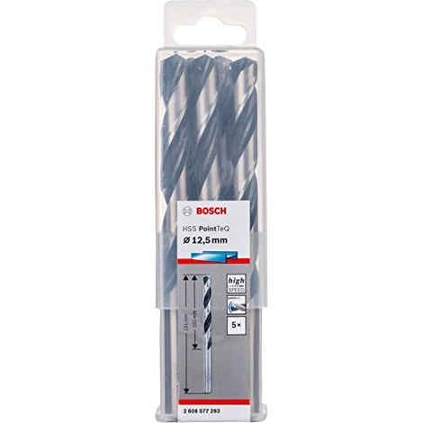 Trapano a spirale in metallo HSS PointTeQ, DIN 338, 12,5 mm, confezione da 5 pezzi (1/4)