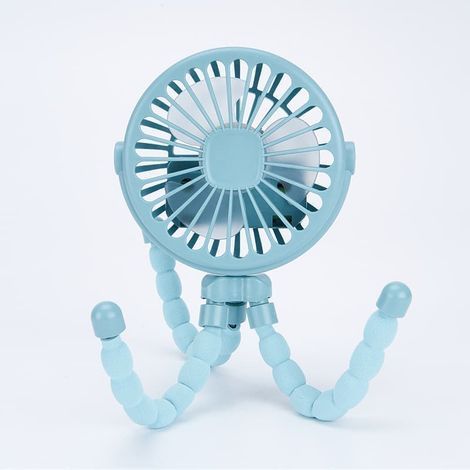 Ventilateur flexible pour poussette - Ventilateur portable avec batterie, rechargeable, 3 vitesses, adapté aux poussettes, aux lits ou au bureau. (1/5)