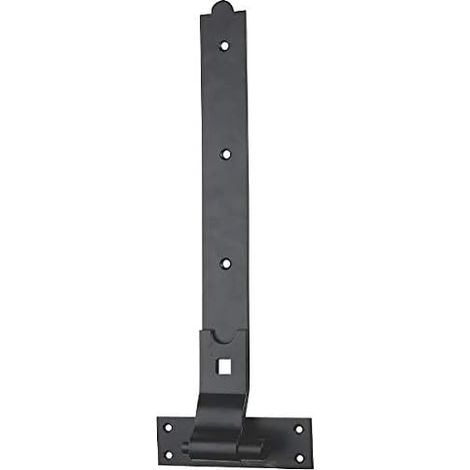 Lot de 2 charnières de porte d'abri de jardin à manivelle en acier noir 350 mm