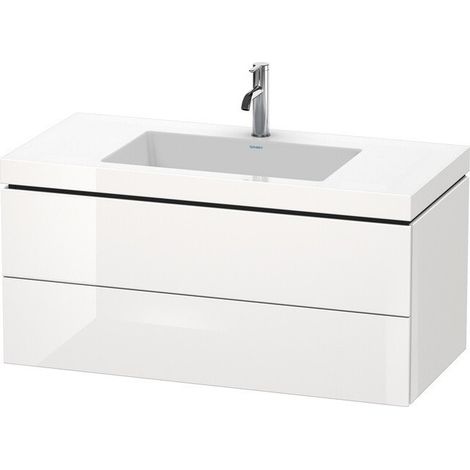 Mobile lavabo L-CUBE WT Vero Air 500x1000x480mm senza foro rubinetto in cemento