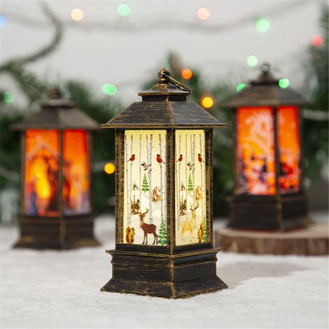 Lanterne De Noël - Support À Bougie - Décoration Extérieure Et Intérieure - Pour Arbre De Noël Table Et Mur - Lot De 1 (1/3)