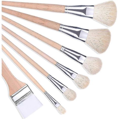 Ensemble de pinceaux pour peinture acrylique, pinceau estompeur pour la création de cartes et de pochoirs, acrylique, huile, feuille d'or, aquarelle, peinture pour artistes (1/5)