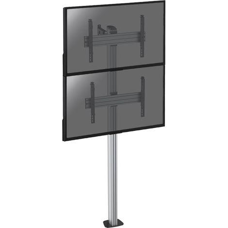 Support sur pied pour 2 écrans TV 40''-65'' - Hauteur 240cm - A visser (1/3)