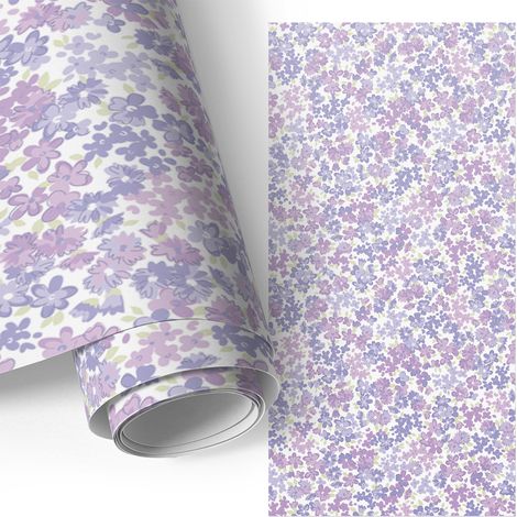 Möbelfolie - Klebefolie für Möbel - Selbstklebende - Deko-Folie für Küche Schrank Tisch & Fensterbank - Bunte Blumen 50x100 cm