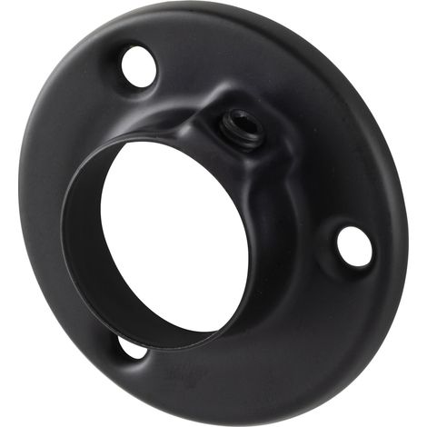 Wandscheibe 1-teilig 25 mm Stahl schwarz lackiert