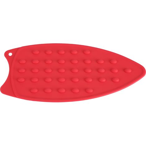 Tapis Silicone pour Fer à Repasser Antidérapant Résistant à la Chaleur Protection Sécurité Plaque Pose (Rouge) (1/5)