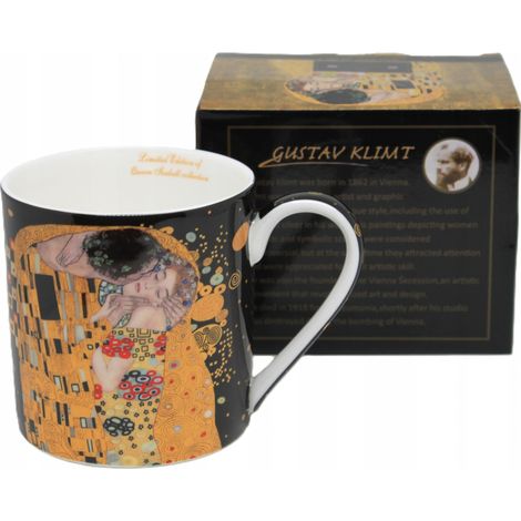 Grande tazza in porcellana da 550 ml in confezione regalo, collezione Klimt Kiss (1/4)