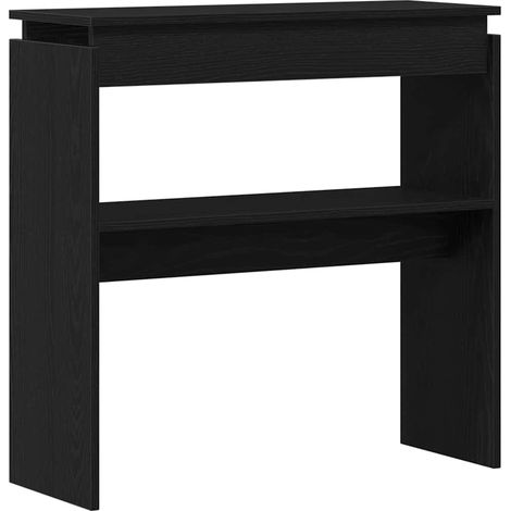 Maison Exclusive - Tavolo consolle Rovere Nero 80 x 30 x 80 cm Legno multistrato