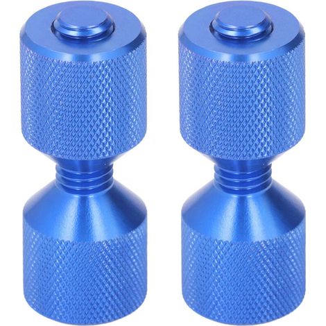 Juego de 2 pasadores de alineación de brida de aluminio anodizado, 1-1/8 pulg., doble orificio, para bridas de 0.5 a 14 pulg., 150 lb, azul -Crezuo