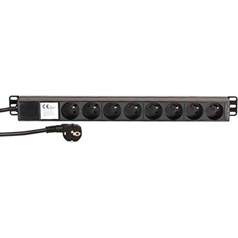 Multiprise secteur 8 prises rackable 19", connecteurs France