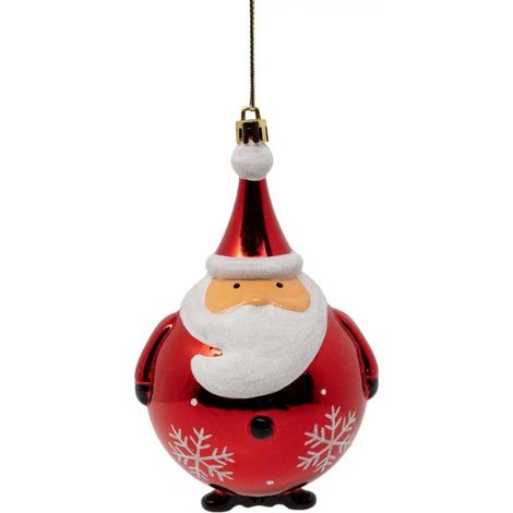Paris Prix - Sujet De Noël père Noël Bonnet 16cm Rouge