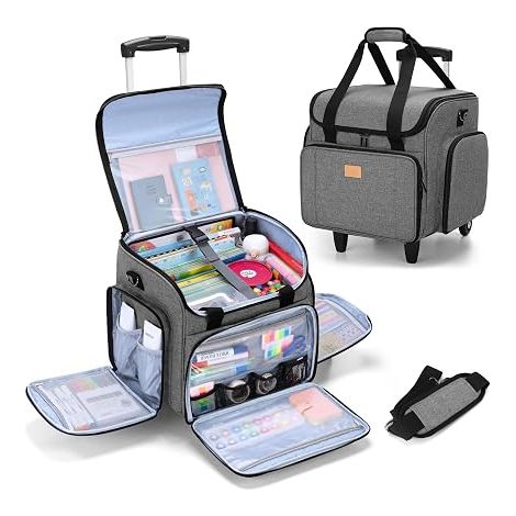 Teacher Trolley Bag with Detachable Trolley Grey (1/5)