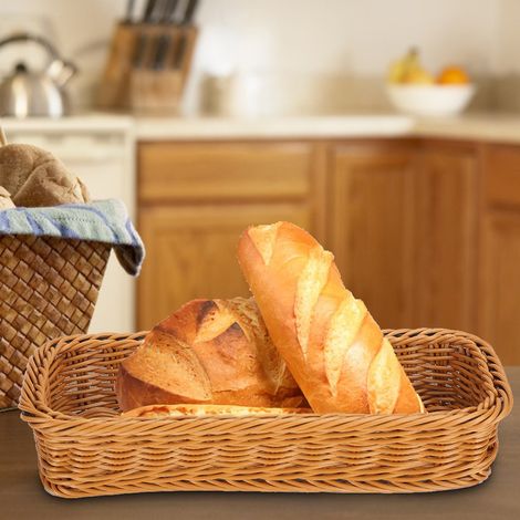 Aufbewahrungskorb für Tischgeschirr, Essstäbchen- und Gabelhalter, Organizer für Zuhause, Hotel, Restaurant, Kaffeefarbe M, Größe L 280 x B 110 x H 50 mm (1/5)
