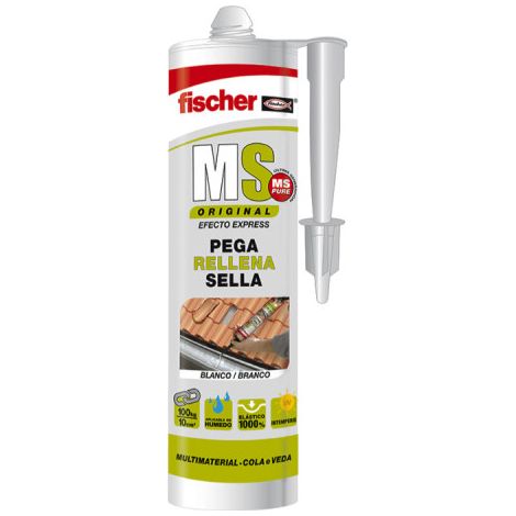 Ms Klebedichtmasse plus weiß 546184 fischer 290ml (1/3)