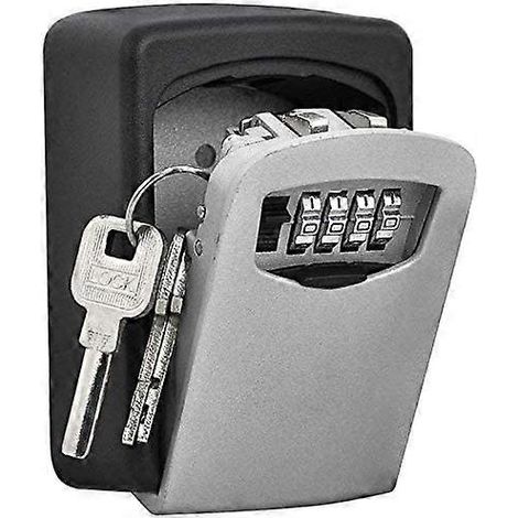 Coffre-fort à clés de haute sécurité pour la police, fixé au mur, avec serrure à combinaison à 4 chiffres. (1/4)
