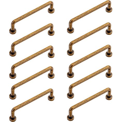 Set mit 10 Vintage-Schrankgriffen für Schreibtische, Schubladen, Kleiderschränke und Schränke, 96-mm-Mittelloch (1/4)
