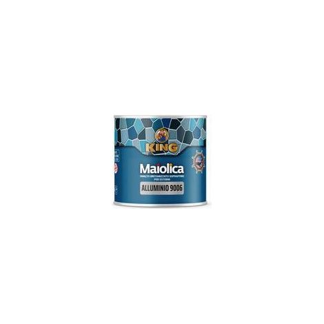 6 x SMALTO MAIOLICA ALLUMINIO 9006  ESTERNI 100 G