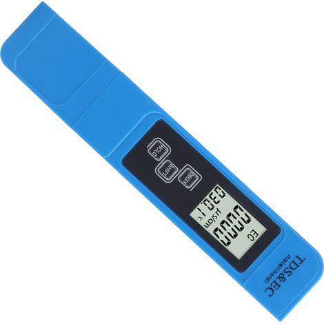 3-in-1-Wasserqualitätstester, tragbarer TDS-, EC- und Temperaturmesser mit HD-LED-Anzeige, blau (1/5)