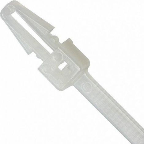 TECHLY Fascette Fermacavi con Innesto Libero 200x4,8mm in Nylon 100pz Bianco (1/4)