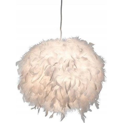 Suspension décorative blanche à plumes Ø30 E27 Reality (1/3)