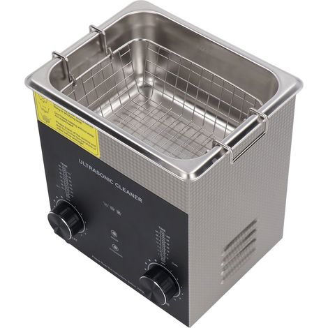 Nettoyeur à ultrasons portable 2 L double mode, acier inoxydable, 40 kHz, pour bijoux et verre, prise UE, 220 V CA (1/5)