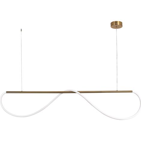 Lampada a sospensione LED Meleca 36W oro/bianco telecomando (1/5)