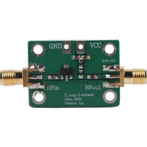 Amplificateur à faible bruit (LNA) pour puissance haute fréquence, large bande 5–6000 MHz, gain de 20 dB, composants électroniques (1/4)