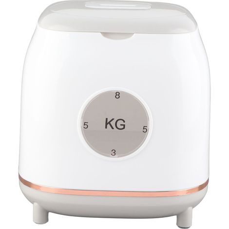 Rice Airtight Storage Container Kitchen Rice Bucket Grain Container Grain Storage Box 5kg Gray