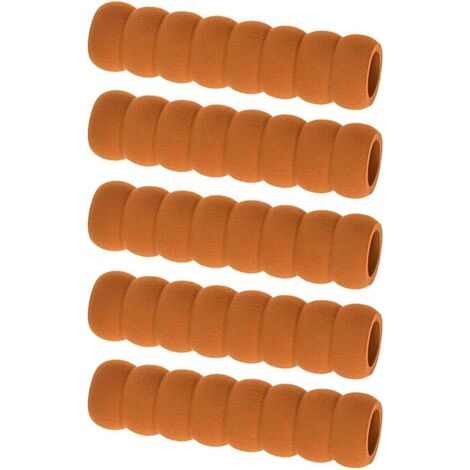 QORVA-Lot de 5 housses de protection en mousse souple pour poignée de porte,Antistatique et anticollision,Brun (1/5)