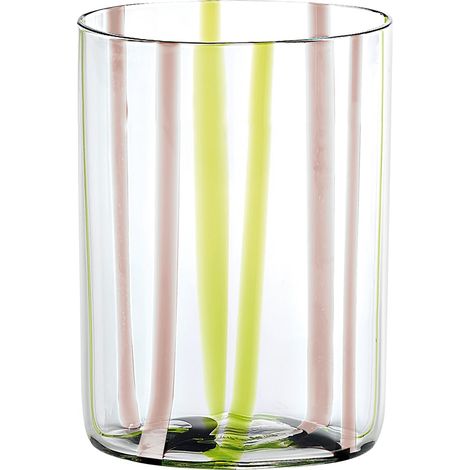 Bicchiere Tirache Zafferano in vetro borosilicato bicolore Verde-ametista box 6 pezzi (1/2)