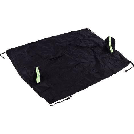 Housse de pare-brise imperméable et résistante à la neige, grande surface de couverture, protection universelle avec bandes réfléchissantes, noire (1/5)
