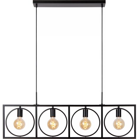 Lampada a sospensione nera loft SUUS 107cm 4xE27 Lucide (1/5)