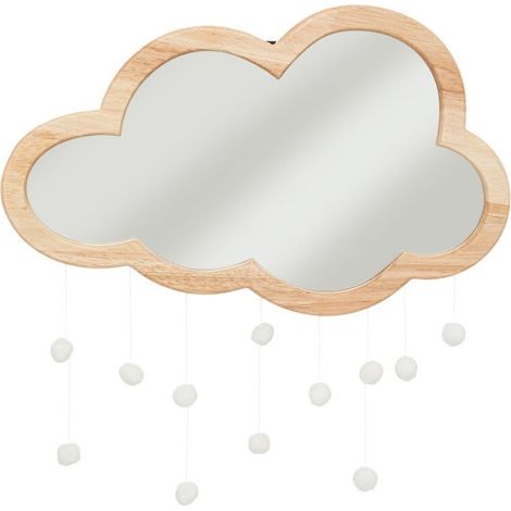 Miroir Mural Enfant Nuage 40cm Naturel (1/3)
