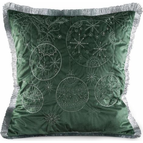 Funda de almohada decorativa 118B 45x45 con flecos (1/3)