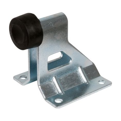 Torbel – Butée sur platine pour portail – Butoir plastique noir diamètre 35 mm – Dimension platine 110 x 110 mm – Hauteur 128 mm