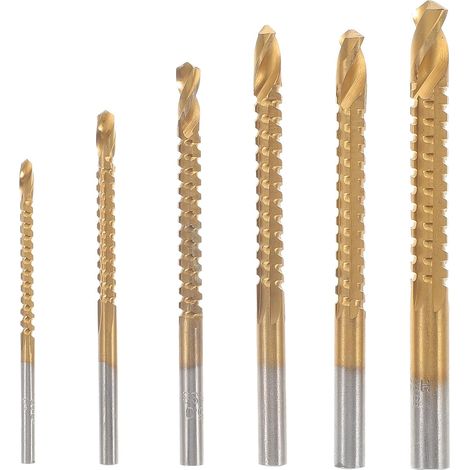 CCYKXAEnsemble Forets Bois 6 Pièces Avec Coupe Latérale 135° Foret Bois Durable Pour Perçage Précis Travail Du Bois Bricolage Outils Avec Bits 3-8Mm (1/5)