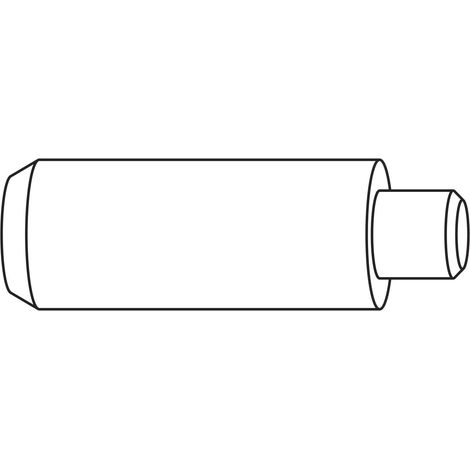 Maco 369535 Stützdübel für Ecklager DT160, Fensterbeschlag, Türbeschlag, Falzluft, ab 100 kg, Stahl verzinkt, silberfärbig
