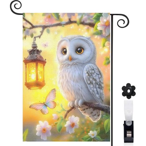 Drapeau de jardin décoration maison toile durable double face 30 x 45 cm pour entrée maison (1/5)