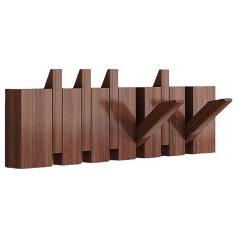 Bardusch-Piano Coat Rack, patère murale en bois avec design élégant, pour manteaux ou parapluies (1/5)