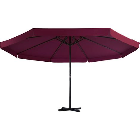 Maison Exclusive - Sonnenschirm mit Aluminium-Mast 500 cm Bordeau (1/5)