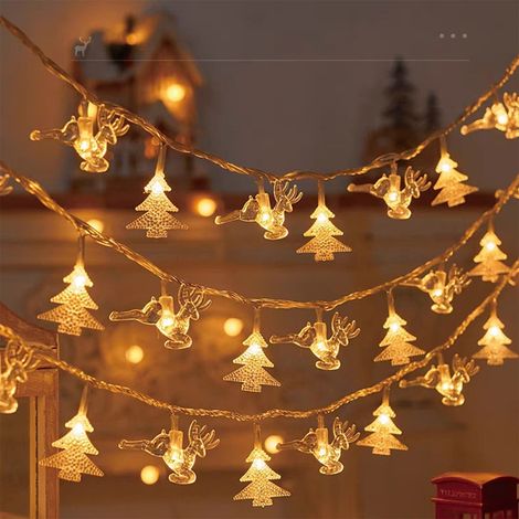 Guirlande Lumineuse Noël - 40 LED - 600 cm - Renne - Décoration Intérieure Extérieure - Alimentation USB - 1 Pièce (1/5)