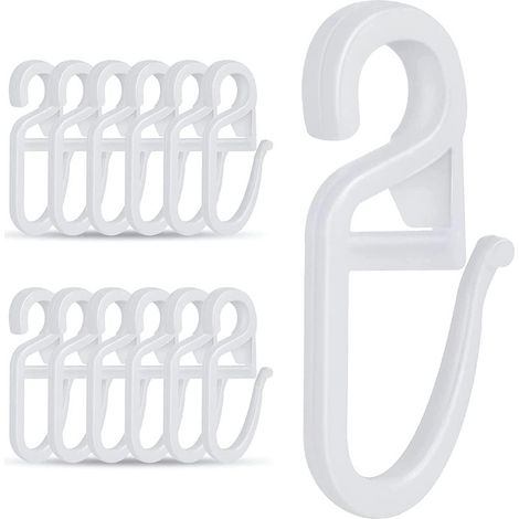 Poulies en forme de S, accessoires pour rail à crochets en PVC de 31 mm pour rideaux, accessoires pour rail carré à crochets en plastique (10 pièces)