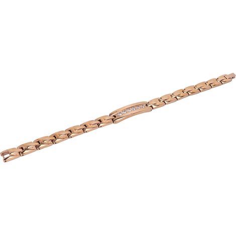 Bracelet magnétique en acier titane pour homme - Bracelet de thérapie magnétique tendance pour soulager les douleurs articulaires et favoriser le bien-être (1/5)