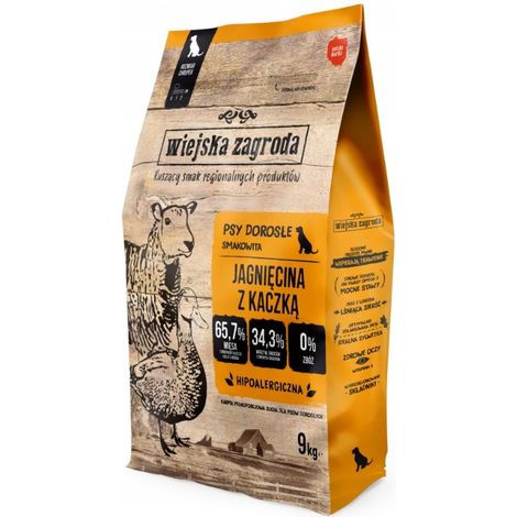 Croquettes pour chien adulte de petite taille COUNTRY FARM à l'agneau et au canard - 9 kg