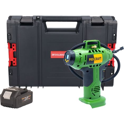 Compressore a batteria Procraft LK20 20 V 11 bar + 1x batteria 4,0 Ah + valigetta portautensili RHINO - senza caricabatteria (1/5)