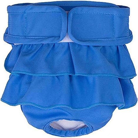 Atmungsaktive Welpenwindel, Gesundheits- und Menstruationshose, Hundeslips, physiologische Hose für weibliche Hunde-XL-Blue