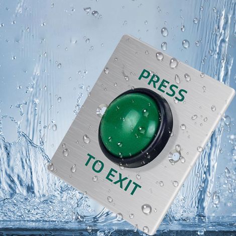 CCYKXA86 Waterproof Metal Access Control Door Exit Button, External Auto Reset, Door Exit Switch for Access Control System, Stainless Steel