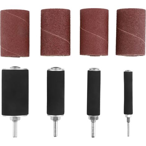 20pcs Trousse à Outils Ponceuse, Manchons abrasifs à Tambour de Ponçage Manches de Ponçage avec Étui pour Perceuse à Colonne (1/5)