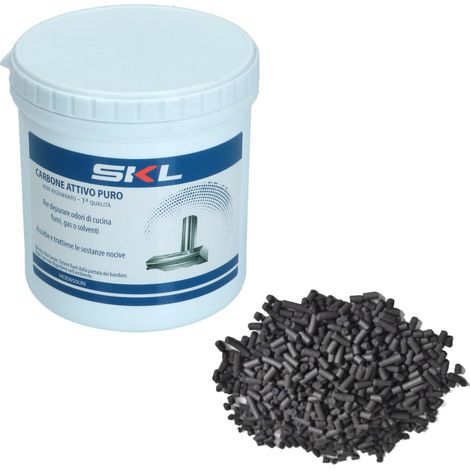 SKL carbone attivo puro in granuli 400gr per filtri cappa aspirante anti odori (1/3)